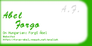 abel forgo business card