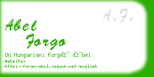 abel forgo business card